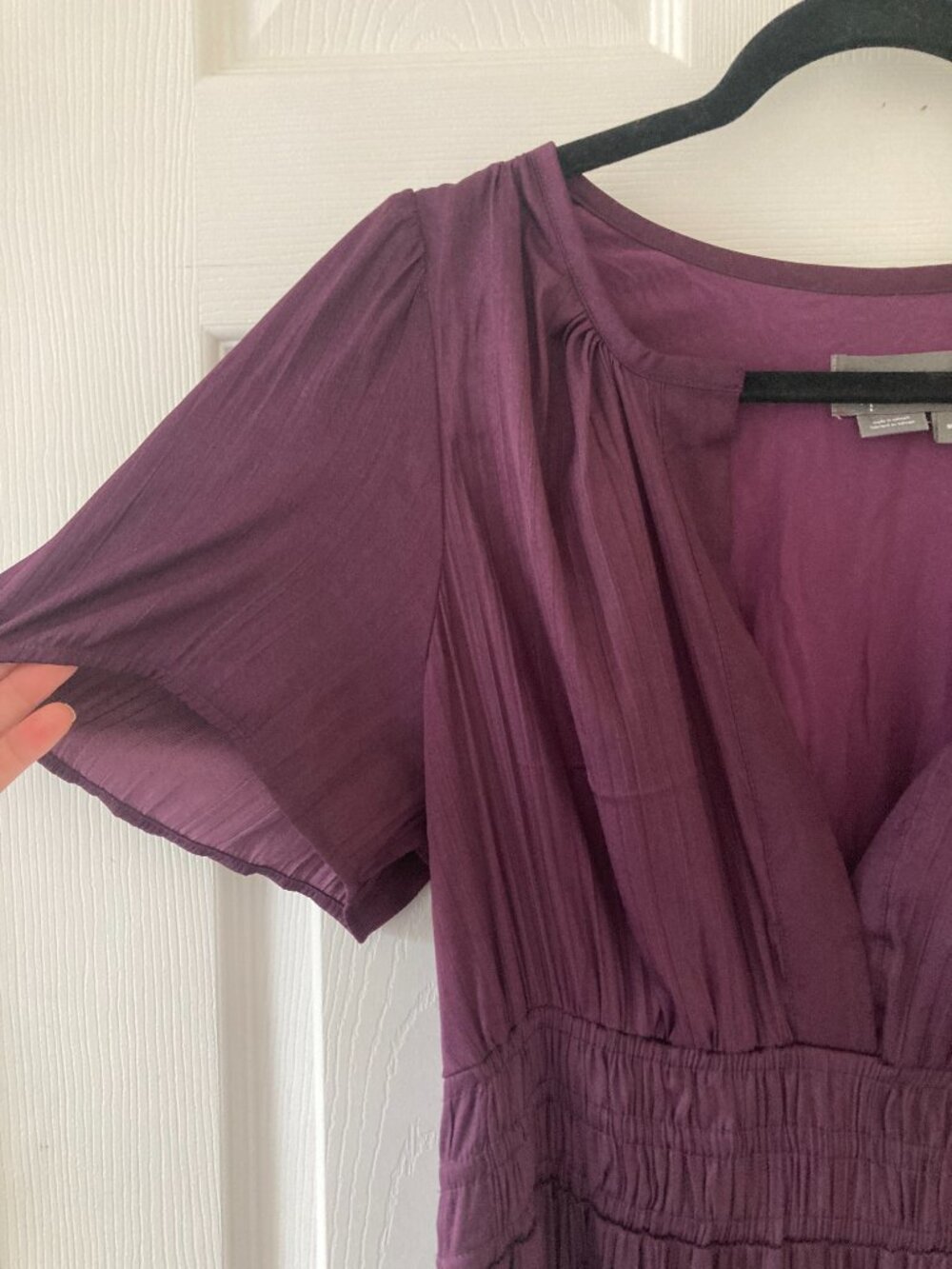 Anthropologie Somerset Satin Maxi Dress, M, Deep Plum - Picture 4 of 10